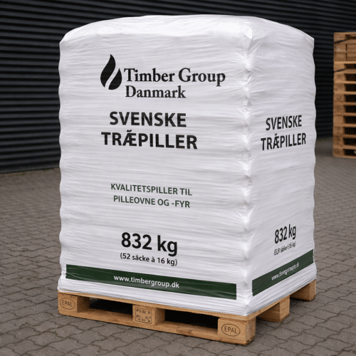 Svenske træpiller 8mm - Sjælland